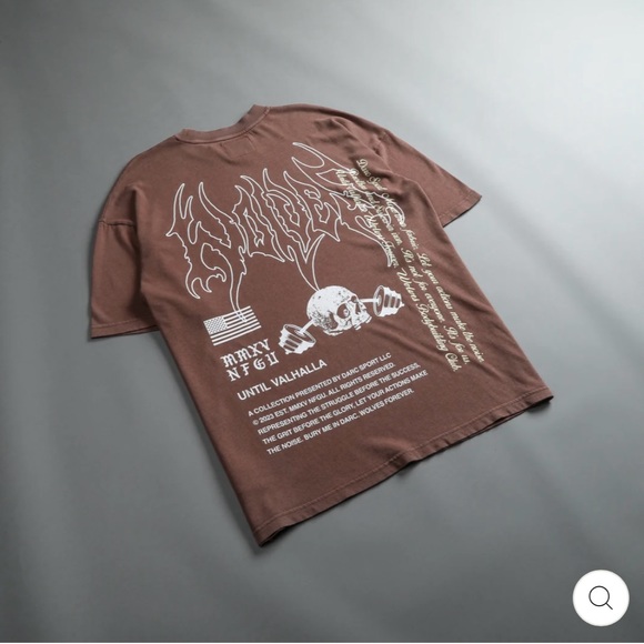 DARC SPORT UNTIL VALHALLA “US VS THEM” NORSE BROWN SHIRT - Picture 4 of 5